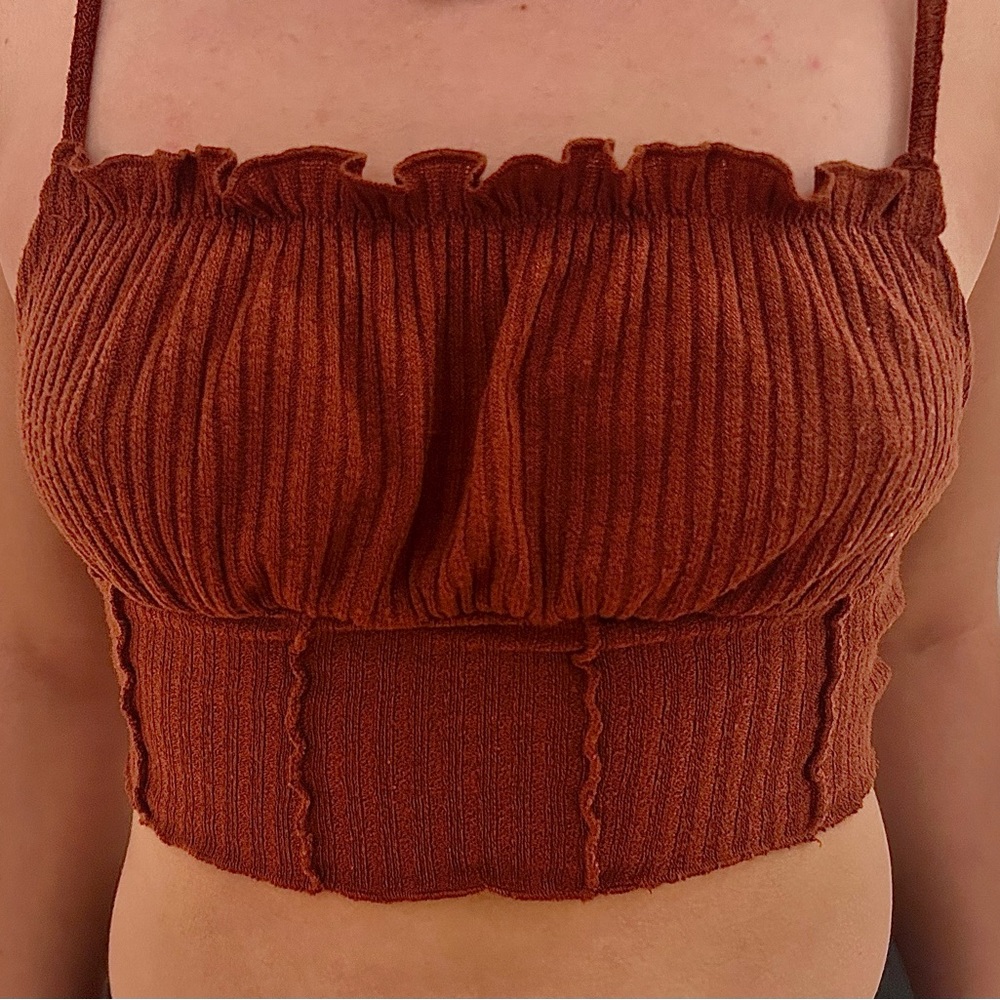 Barely Worn Women’s Shein Brown Crop Tank Top